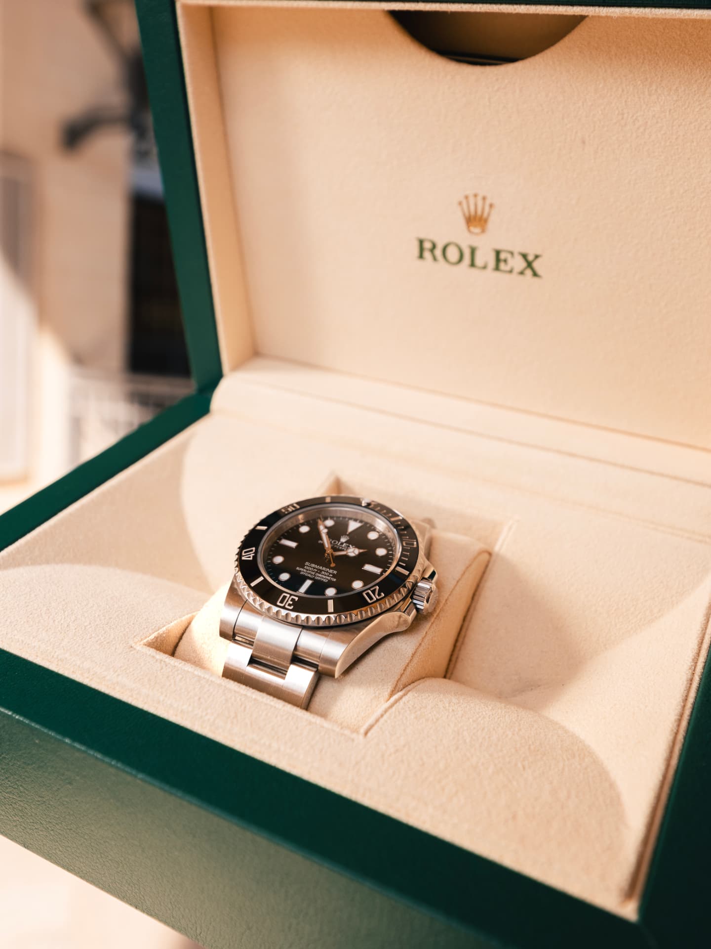Rolex Submariner in der grünen Originalbox